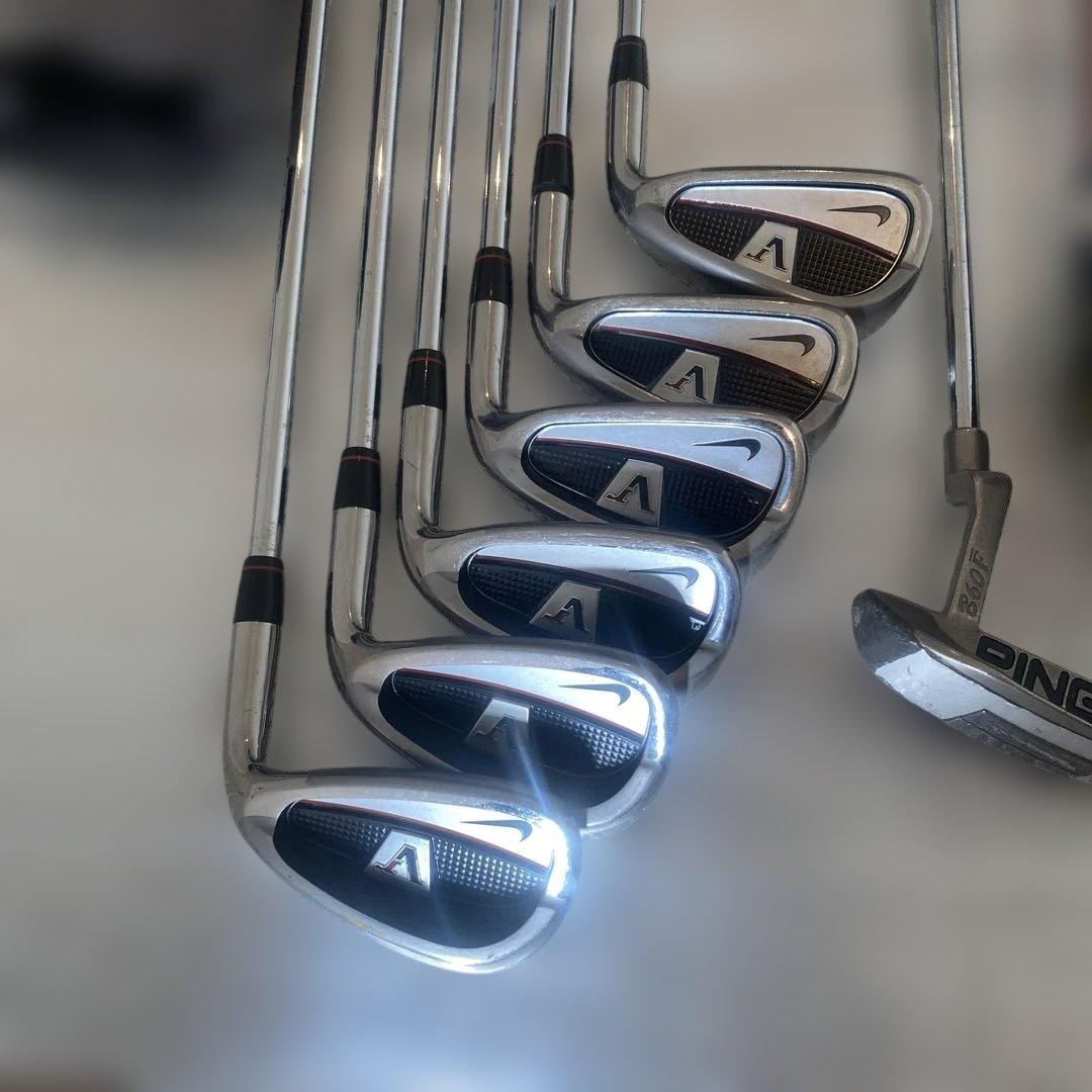 【中古】ブランドゴルフクラブセット 9本セットNIKEバッグ付き