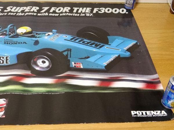 80年代 ブリジストン ポテンザ レイトンハウス 鈴木亜久里 旧車 ポスター