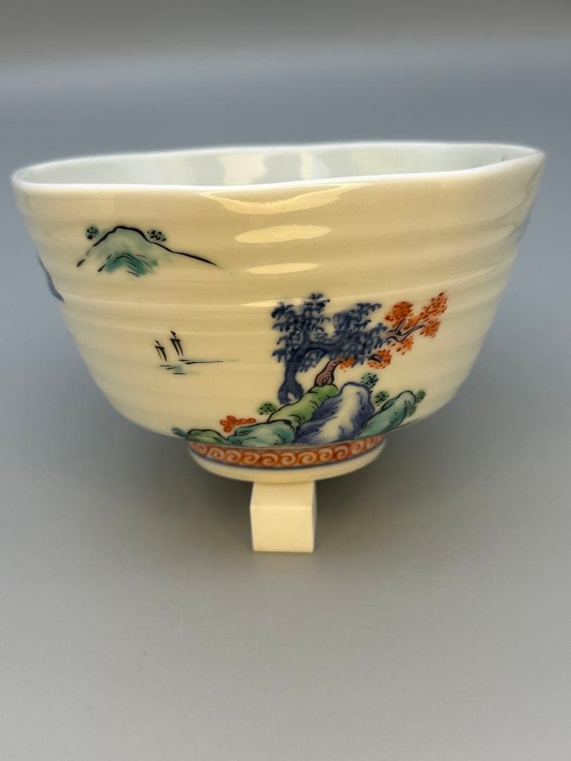 茶道具　茶碗　林淡幽　色絵祥瑞