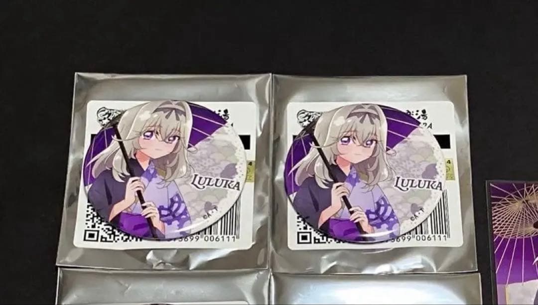 名探偵プリキュア 極楽湯コラボ 森亜るるか　缶バッジ ＆ ランダムカード　新品