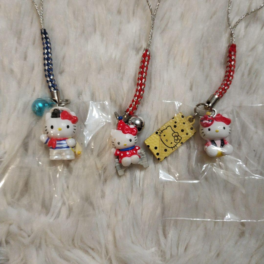 ご当地キティ 大阪限定 根付ストラップ 3つセット 大阪港 道頓堀 おこし レア