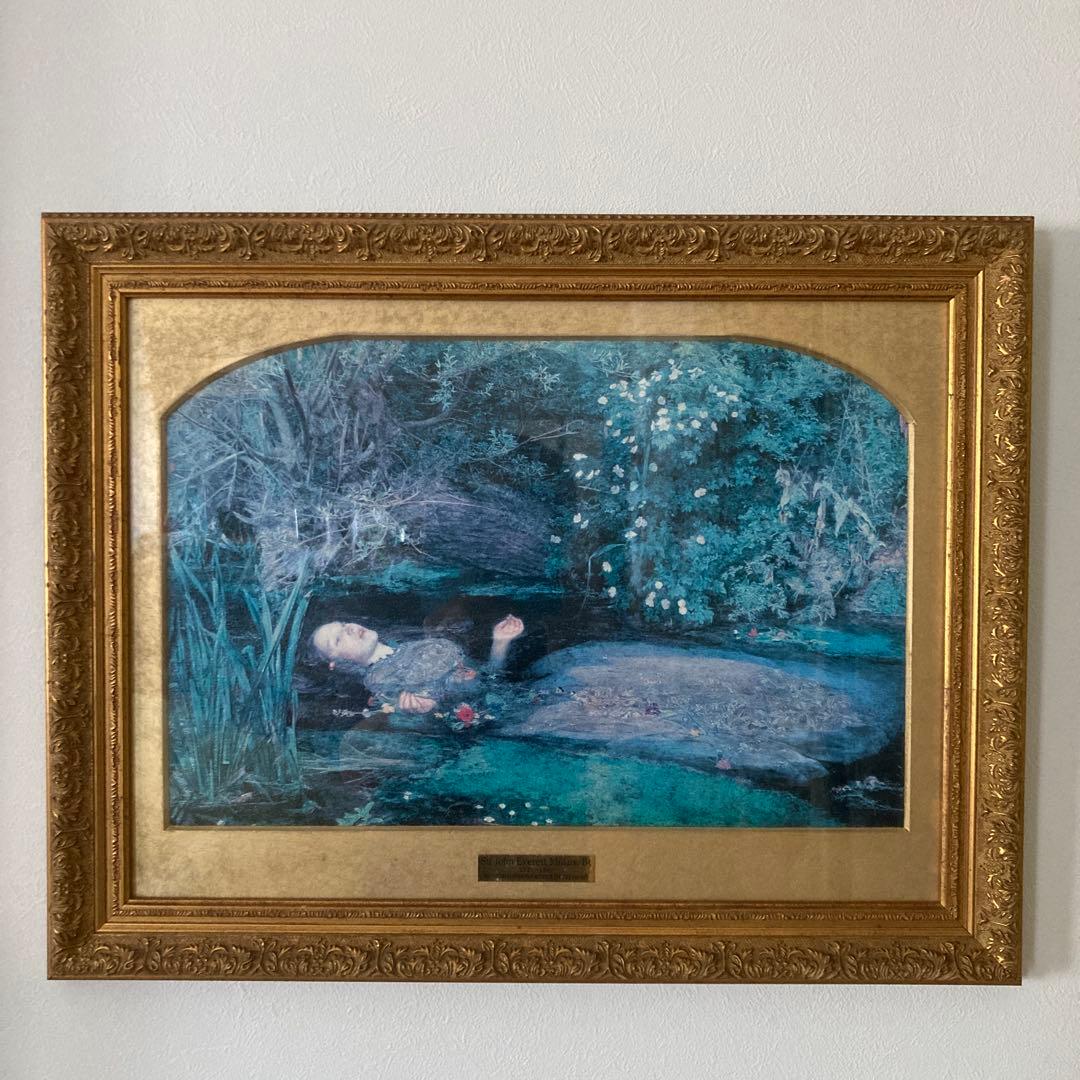 ミレー　『オフィーリア』額装品アート