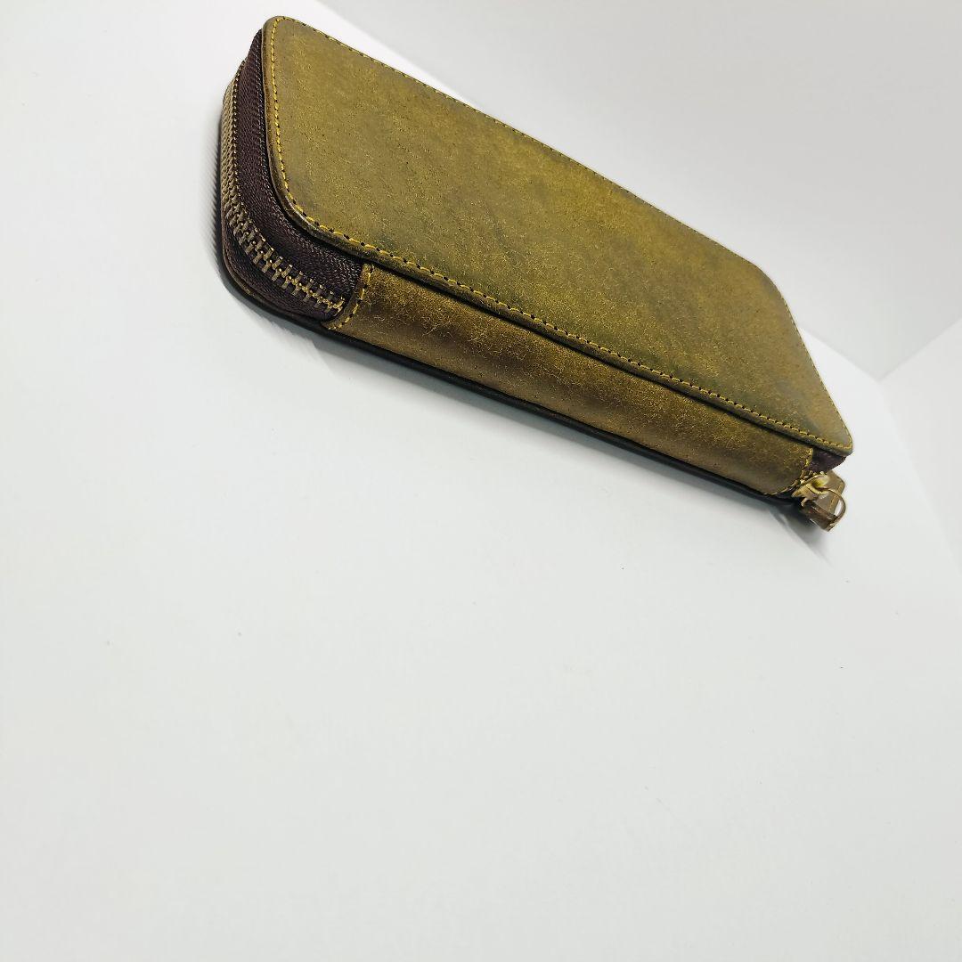 バハギア ペンケース ラウンドジップ プエブロレザー 4本差し