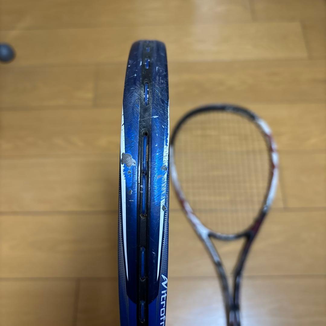 ソフトテニスラケット 2本セット(ネクシーガ80S・Fレーザー7S