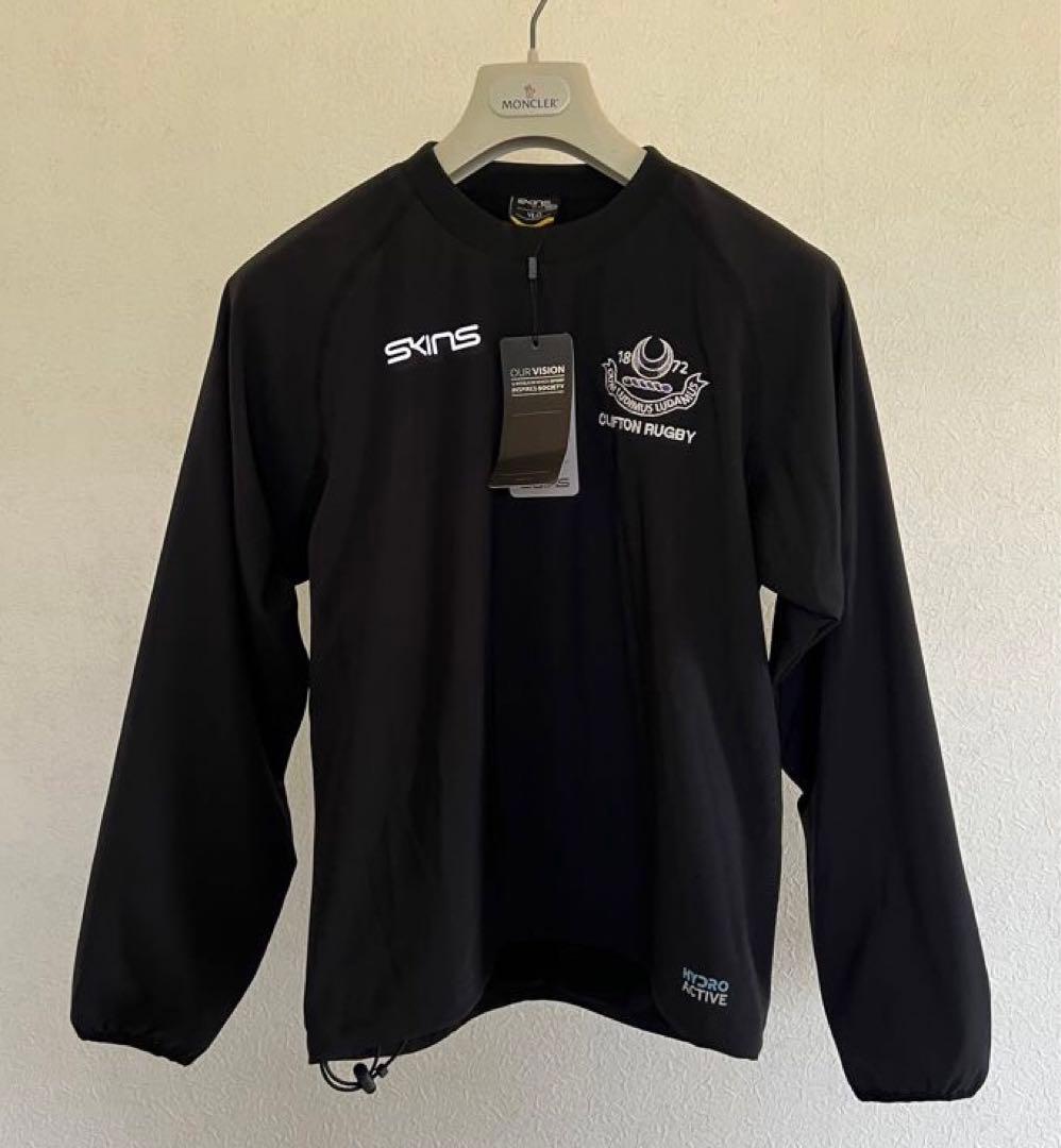 新品 SKINS スキンズ プレミア 英国 ラグビー ジャケット ジャージ 黒