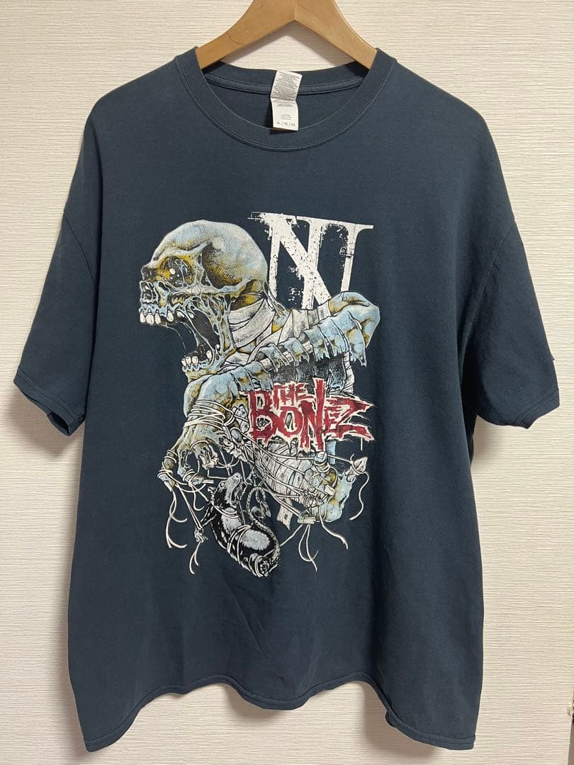 The BONEZ スカルTシャツ ザボーンズ Damaged Skull T