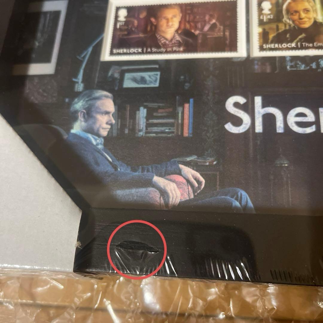シャーロック　10周年記念　外国切手額縁入り