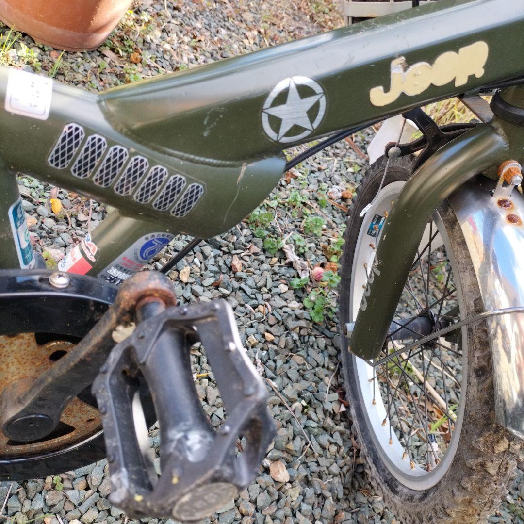 【難有】Jeep 幼児用自転車 オリーブグリーン★18インチ