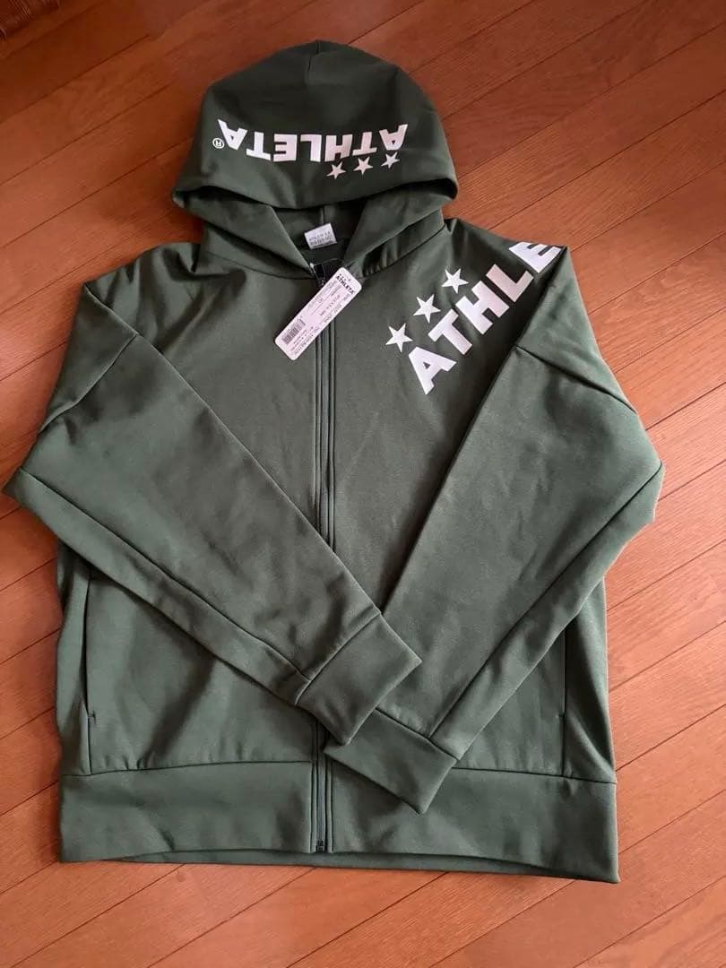 ATHLETA フルジップフーディ オリーブグリーン