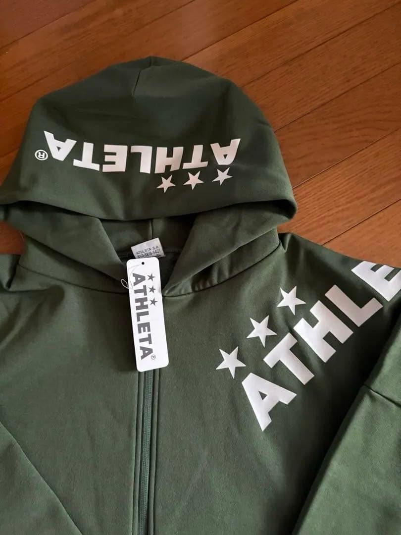 ATHLETA フルジップフーディ オリーブグリーン