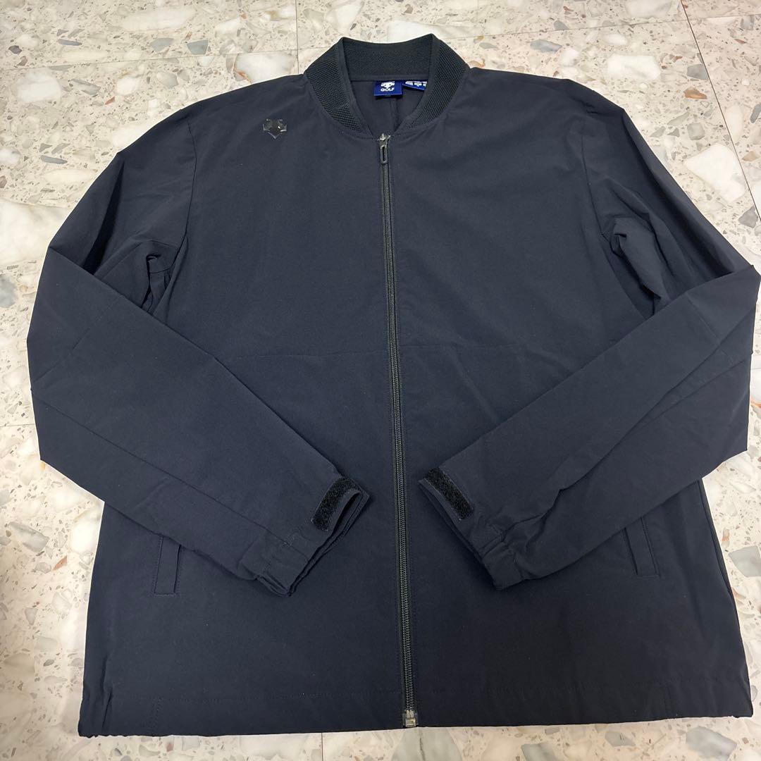【定価3，3万円】美品DESCENTE GOLF／軽量ジップアップジャケット黒L