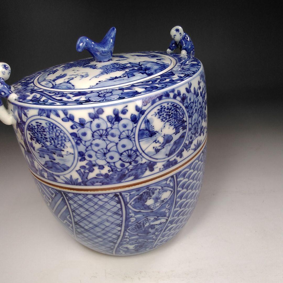 イ826 水指『平安　高野昭阿弥造』『祥瑞　二閑人水指　替蓋付　共箱』茶道具