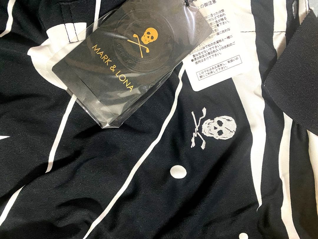 MARK & LONA ポロシャツ ブラック/ホワイト