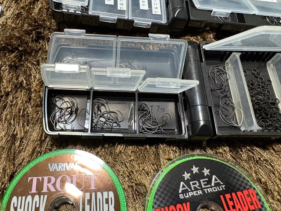エリアトラウト フック&フックケース&ライン等 トラウトツールまとめ売り