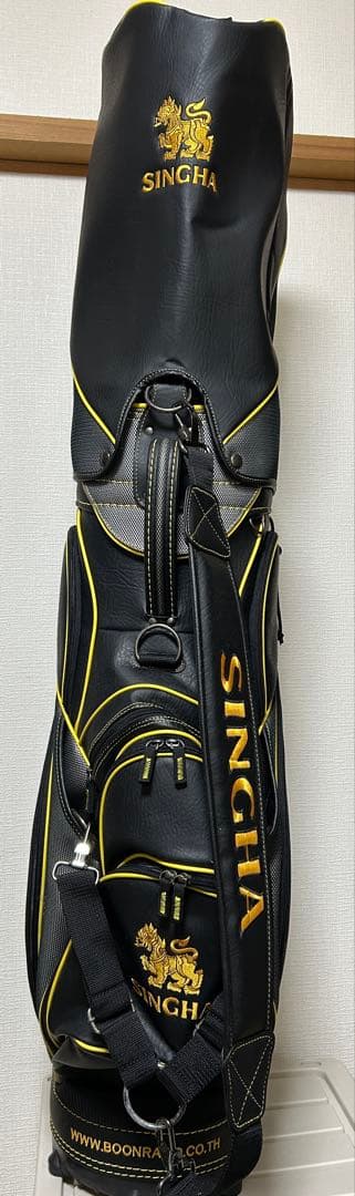 【激レア・非売品】ゴルフキャディーバッグシンハ 黒 ゴルフバッグ 傘3点セット