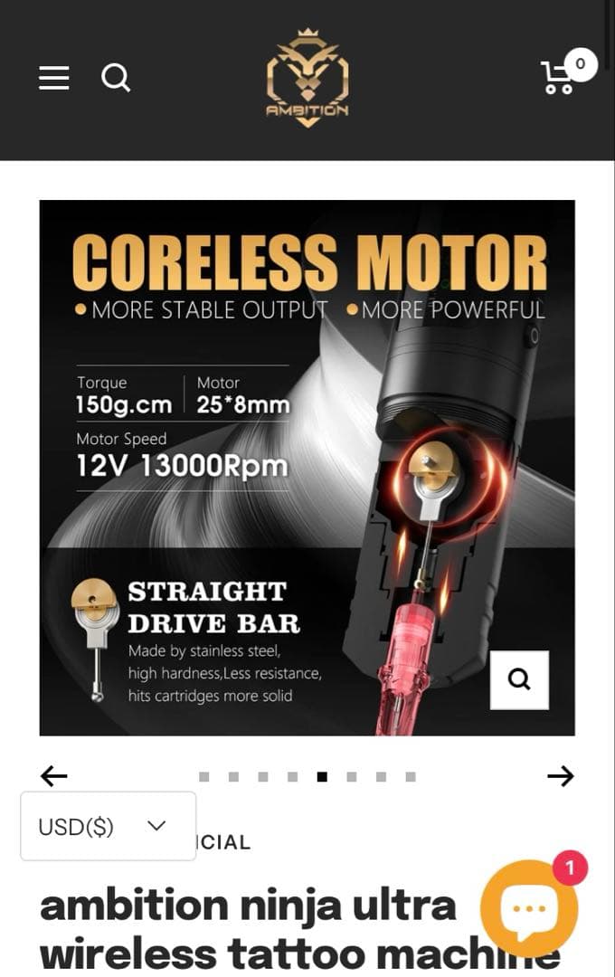 AMBITION Ninja ultra タトゥーマシン