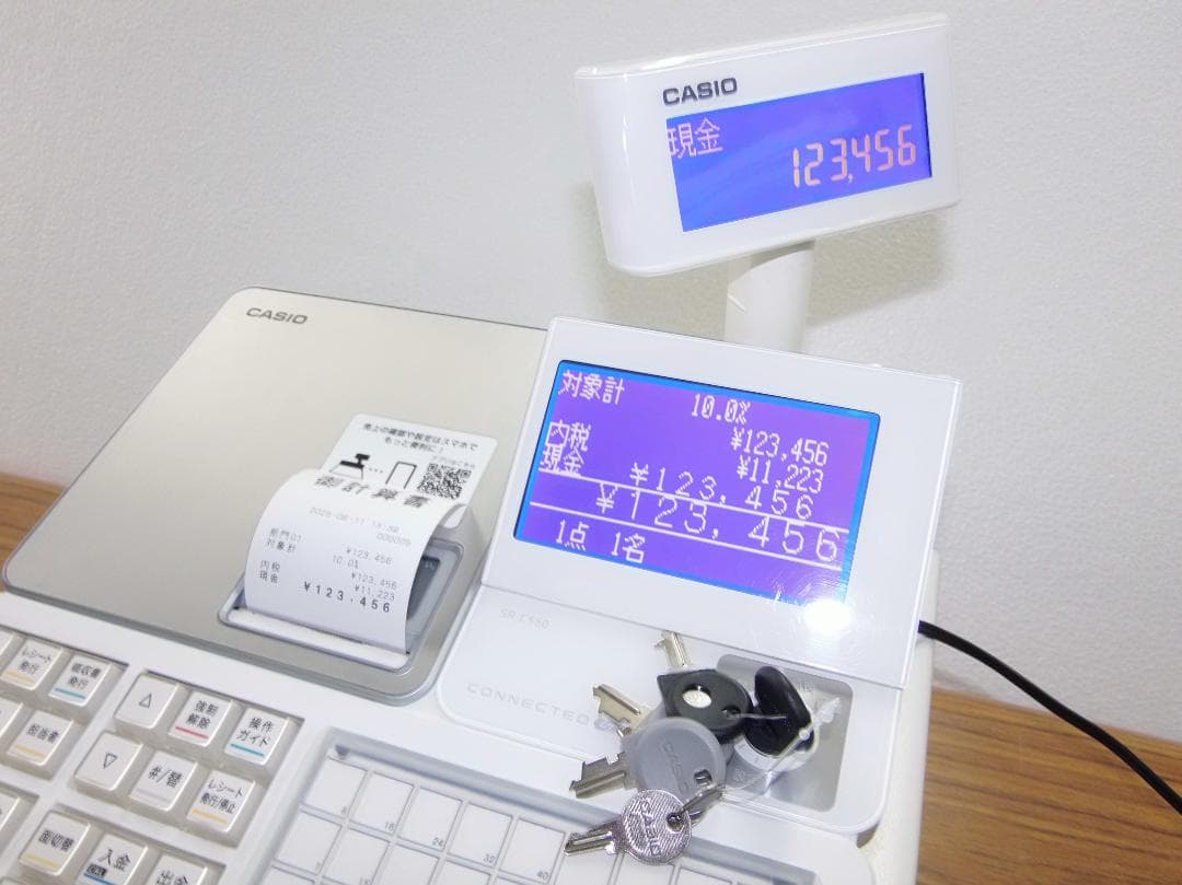 設定無料 飲食向 カシオ SR-C550-4S レジスター 250611