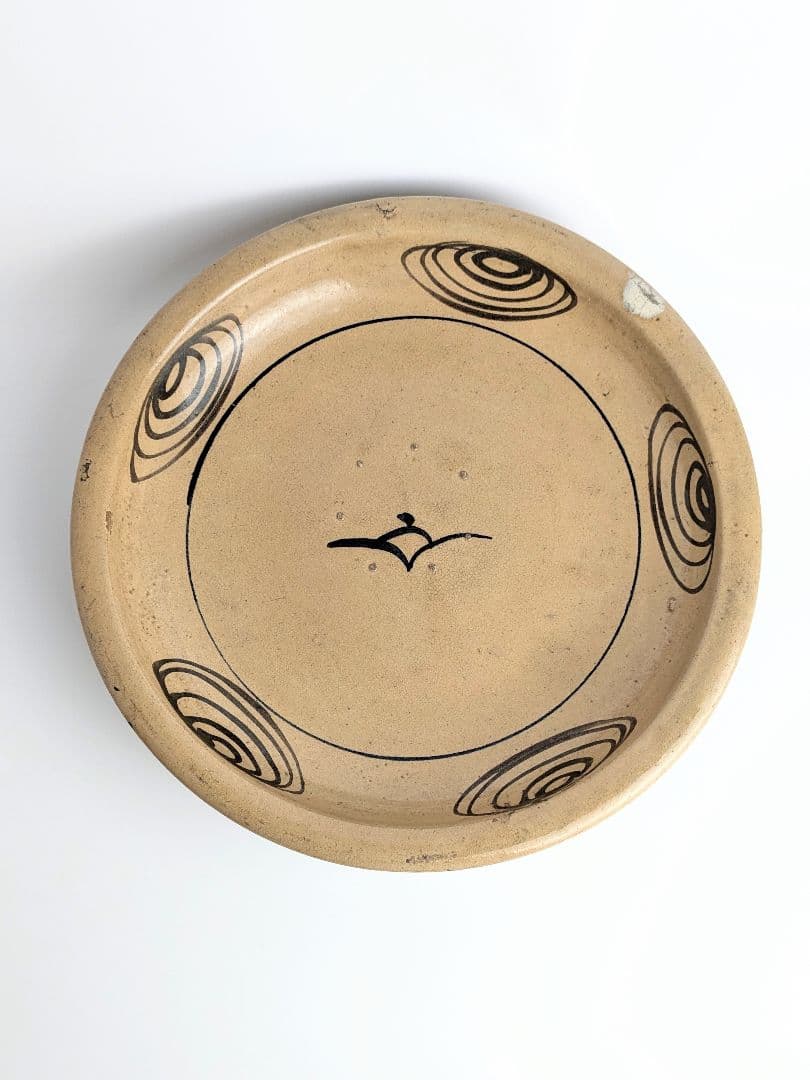 古益子　馬の目皿　19世紀　所載品同手　　　益子焼　民芸　浜田庄司