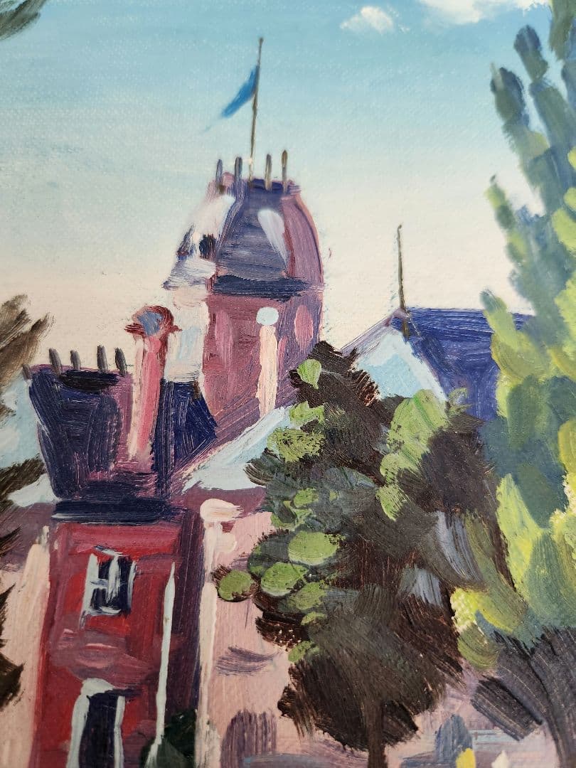 油絵　北海道庁　s.ota