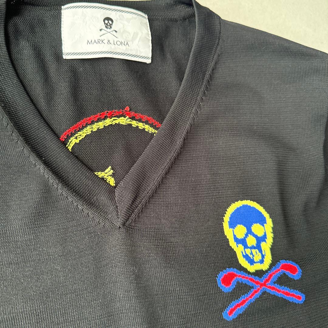MARK & LONA スカル刺繍 セーター Mサイズ 黒