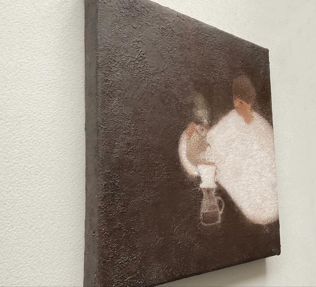 油彩画　coffee time