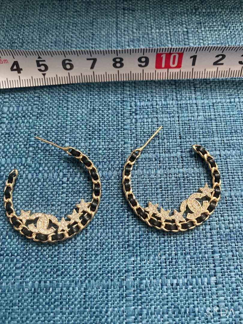 セール　CHANEL ノベルティ　星　ピアス　チェーン　CCマーク