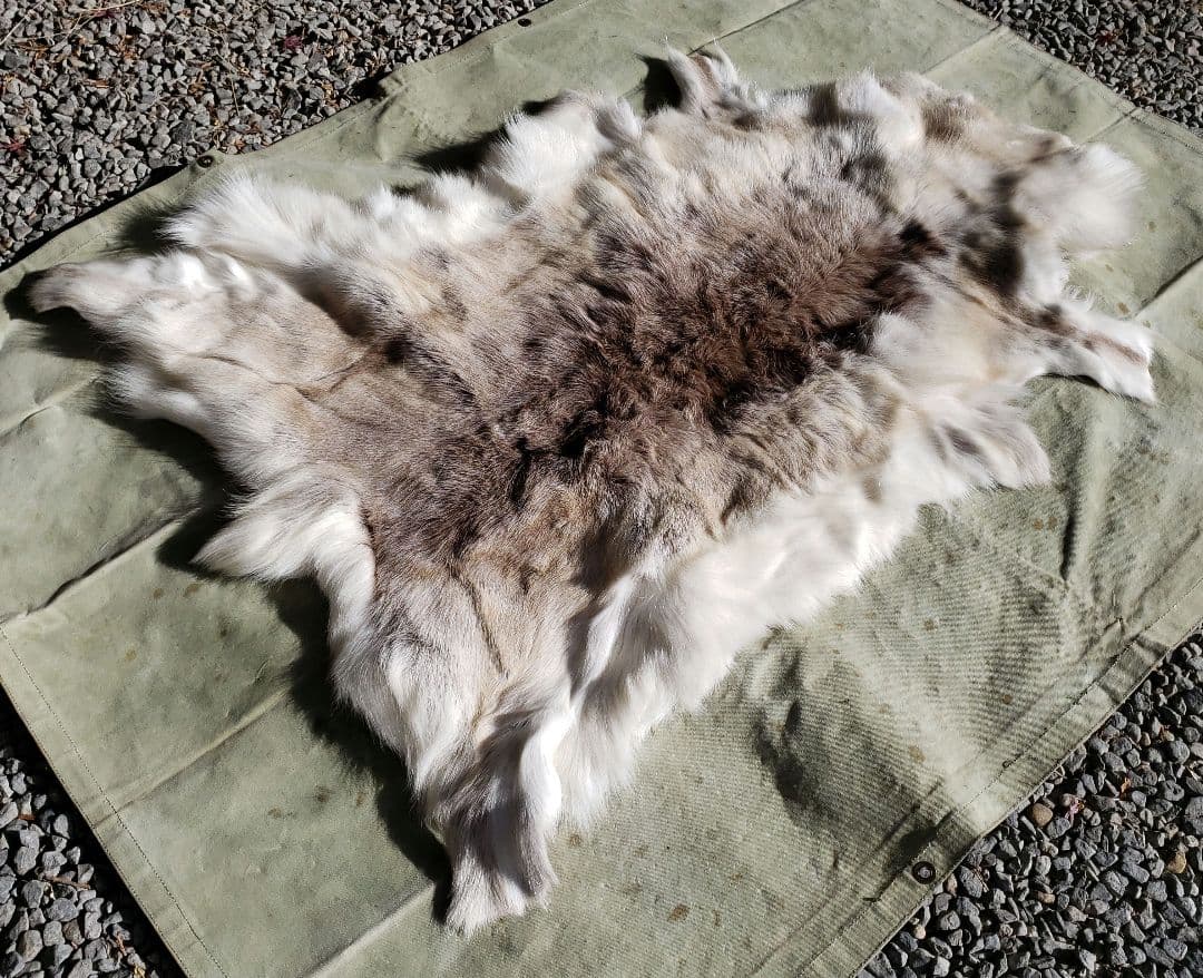 トナカイ毛皮　ラグマット