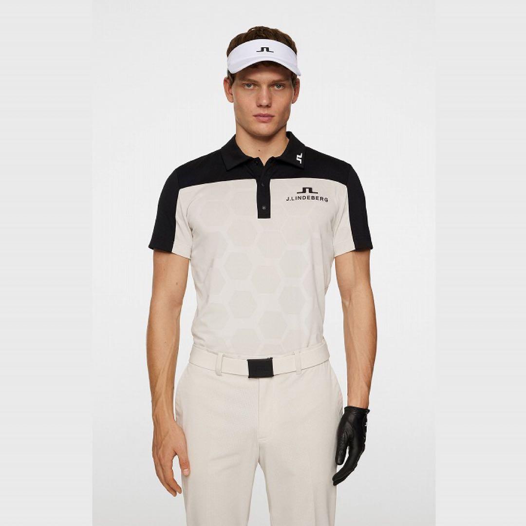 J.LINDEBERG TOUR COLLECTION ジャカード柄スリムポロ