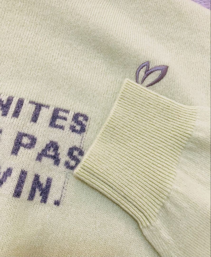 新品 パーリーゲイツ マスターバニー カシミヤ100％ ニット (6)LL/黄