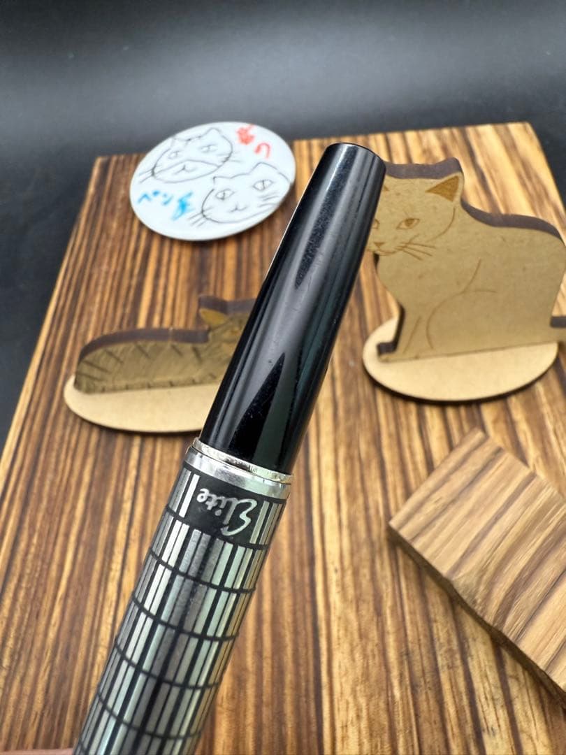 Pilot 万年筆 エリート 蝕刻 ショート 18K 画像要確認