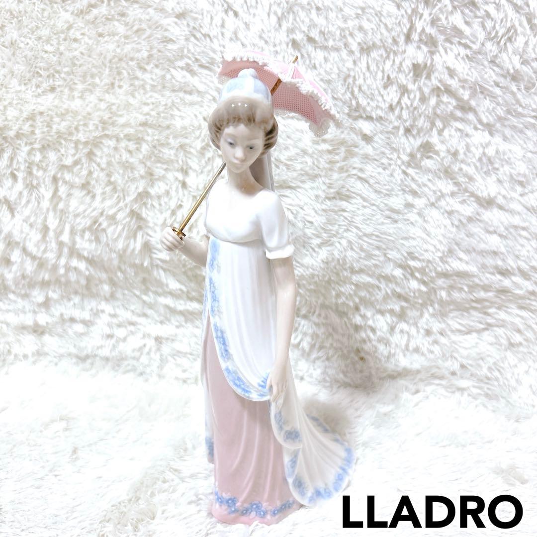 【希少】【美品】　リヤドロ　ベニスの女性　傘をもった女性 パラソル