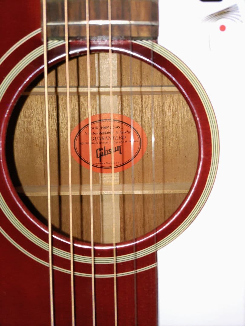 【美品】ギブソンJ-45 1960s ワインレッドカラー