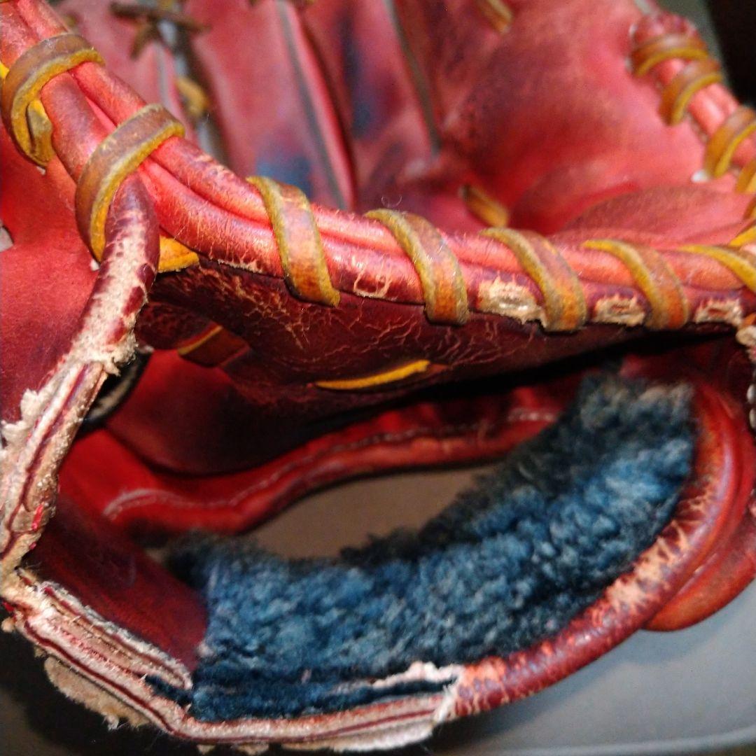 ZETT 赤 硬式グローブ 外野手用