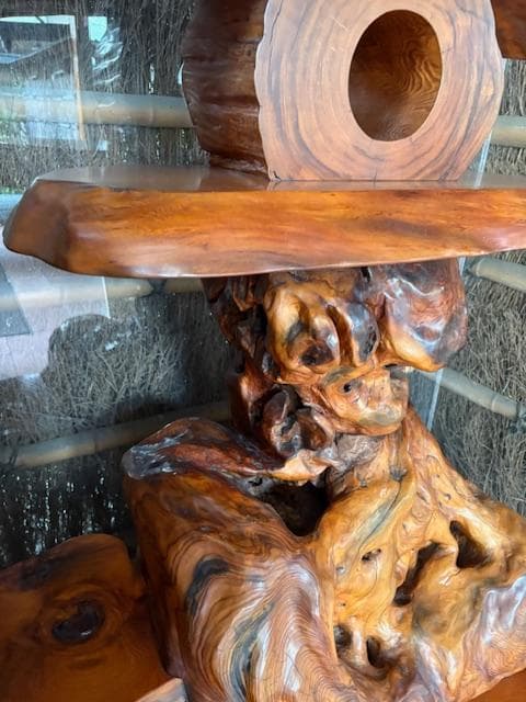 本屋久杉　屋久杉　オブジェ　灯籠　工芸品　天然木　希少　※商品説明必読