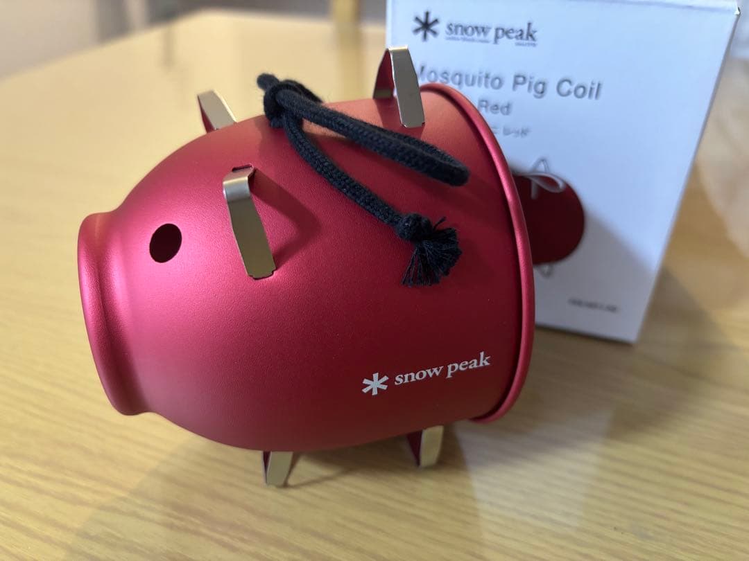★未使用品★  peak アルミ蚊取り豚　ミニ　レッド