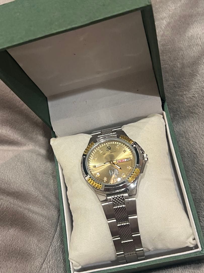 レア　実物　中国共産党誕生90周年記念中国軍将軍用時計 ゴールド