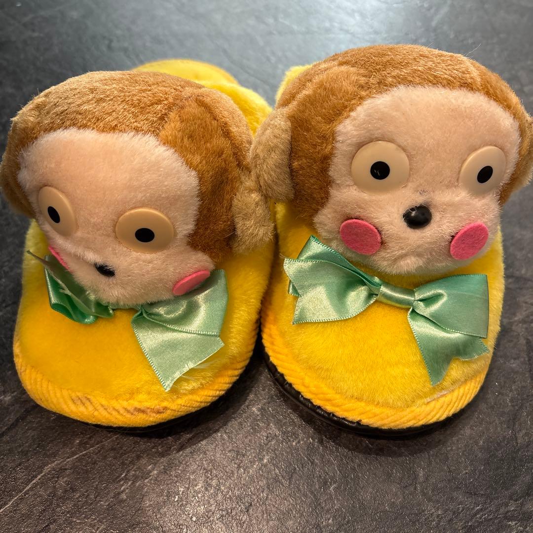 おさるのもんきち　スリッパ　レア　レトロ　ビンテージ