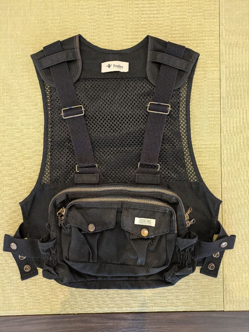 Foxfire フィッシングベスト チェストストラップベスト　ブラック