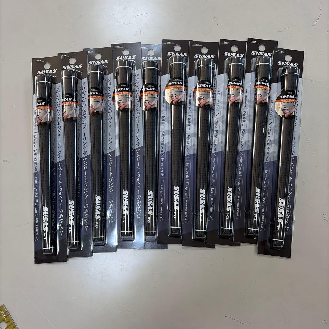 SUSAS ゴルフグリップ SUSASwis-BK-P M 10本