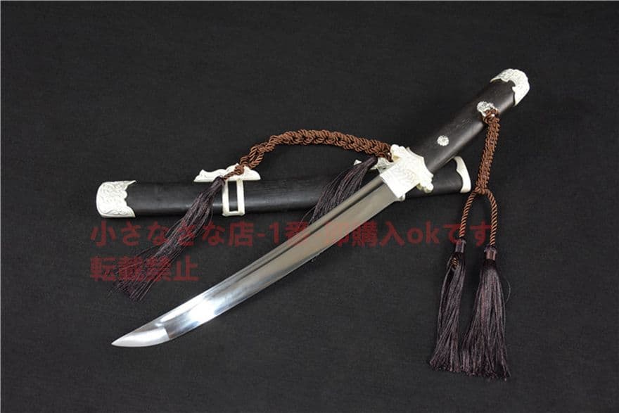 曲げ型簡装唐刀（短めの花梨木鞘）古兵器   武具　日本刀　模造刀 居合刀