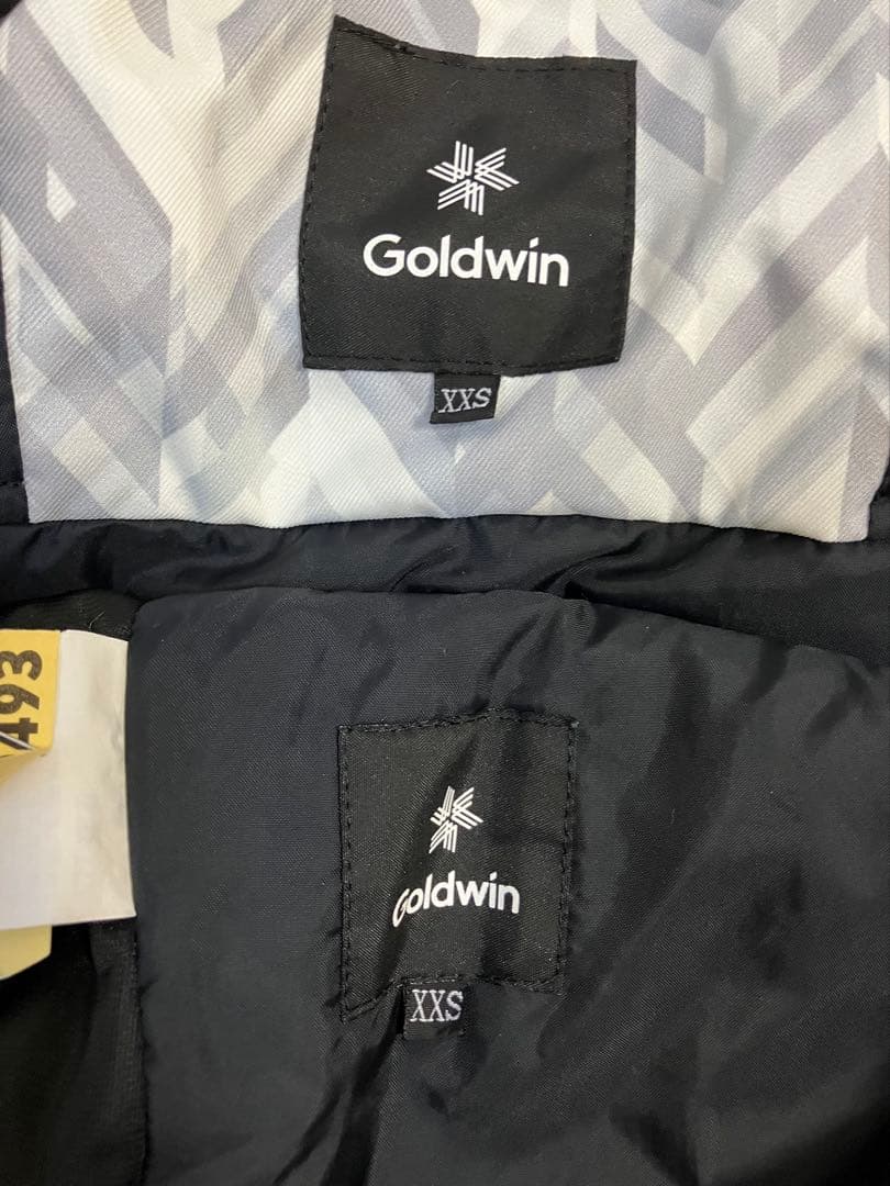 値下げ　Goldwin スキーウェア 上下セット グレー系 ヘリンボーン柄
