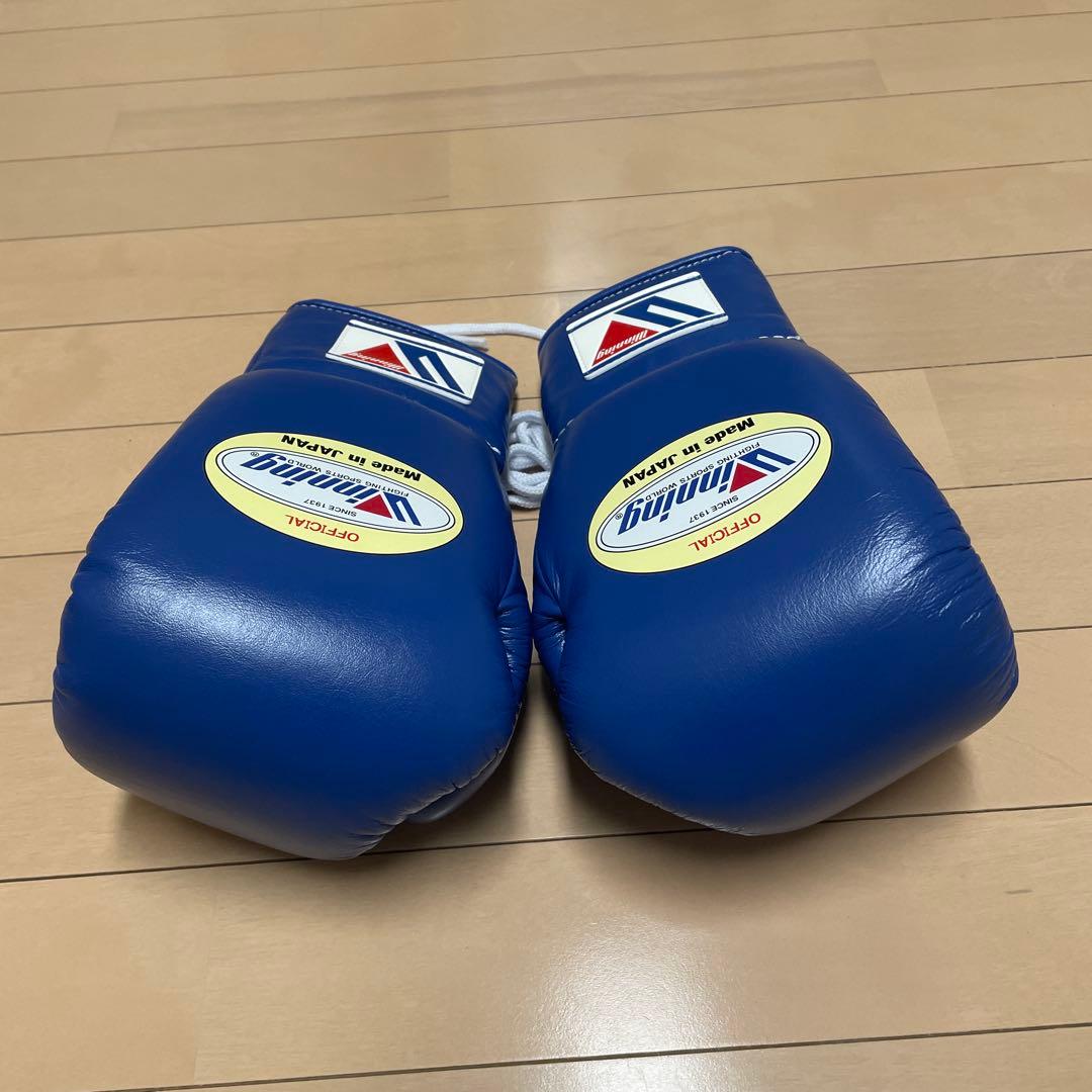 ベン様　新品即日発送 ウイニング 8オンスグローブ ブルー 牛皮革製