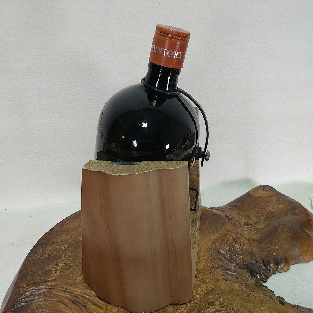 A553 サントリーオールド4L木製台座 ブランコ空瓶 ウイスキーオブジェ
