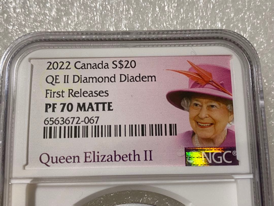 【最高鑑定】2022　カナダ　エリザベス女王　ダイアモンドダイアデム　銀貨