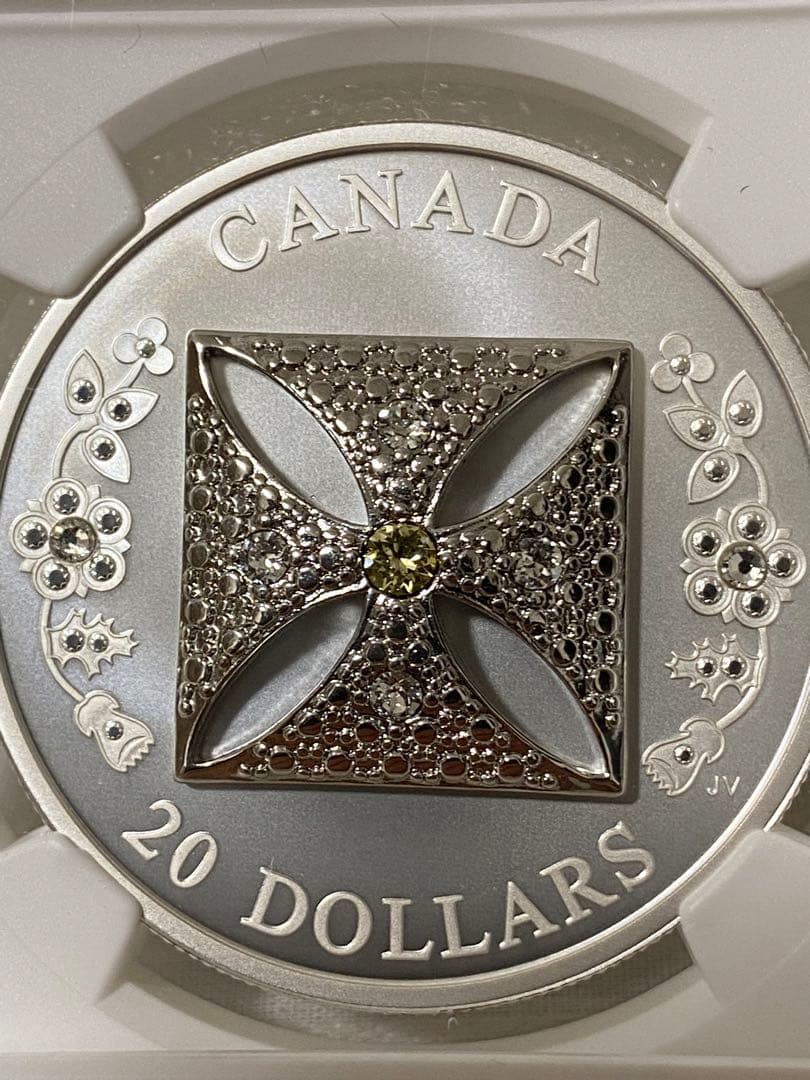 【最高鑑定】2022　カナダ　エリザベス女王　ダイアモンドダイアデム　銀貨