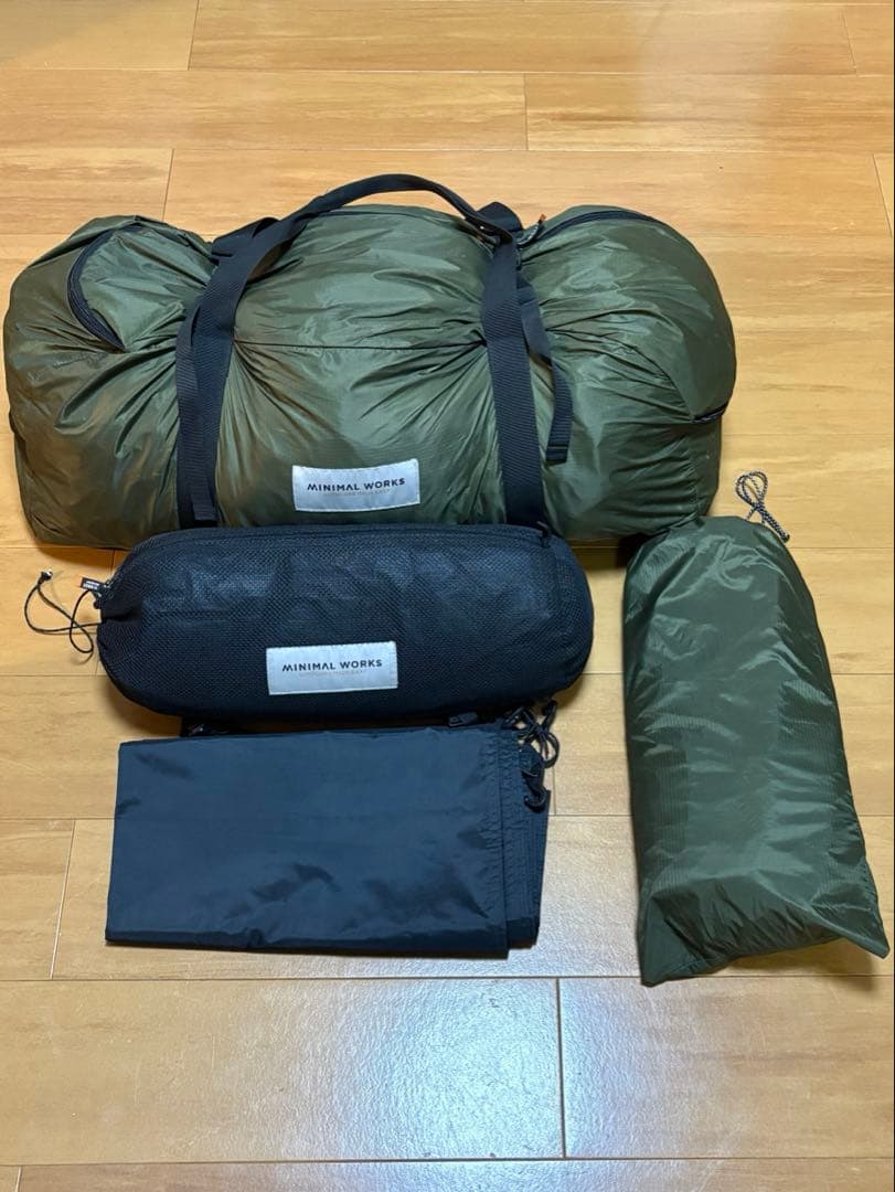 ミニマルワークスvハウスmオリーブ　インナーテント、グランドシート付き