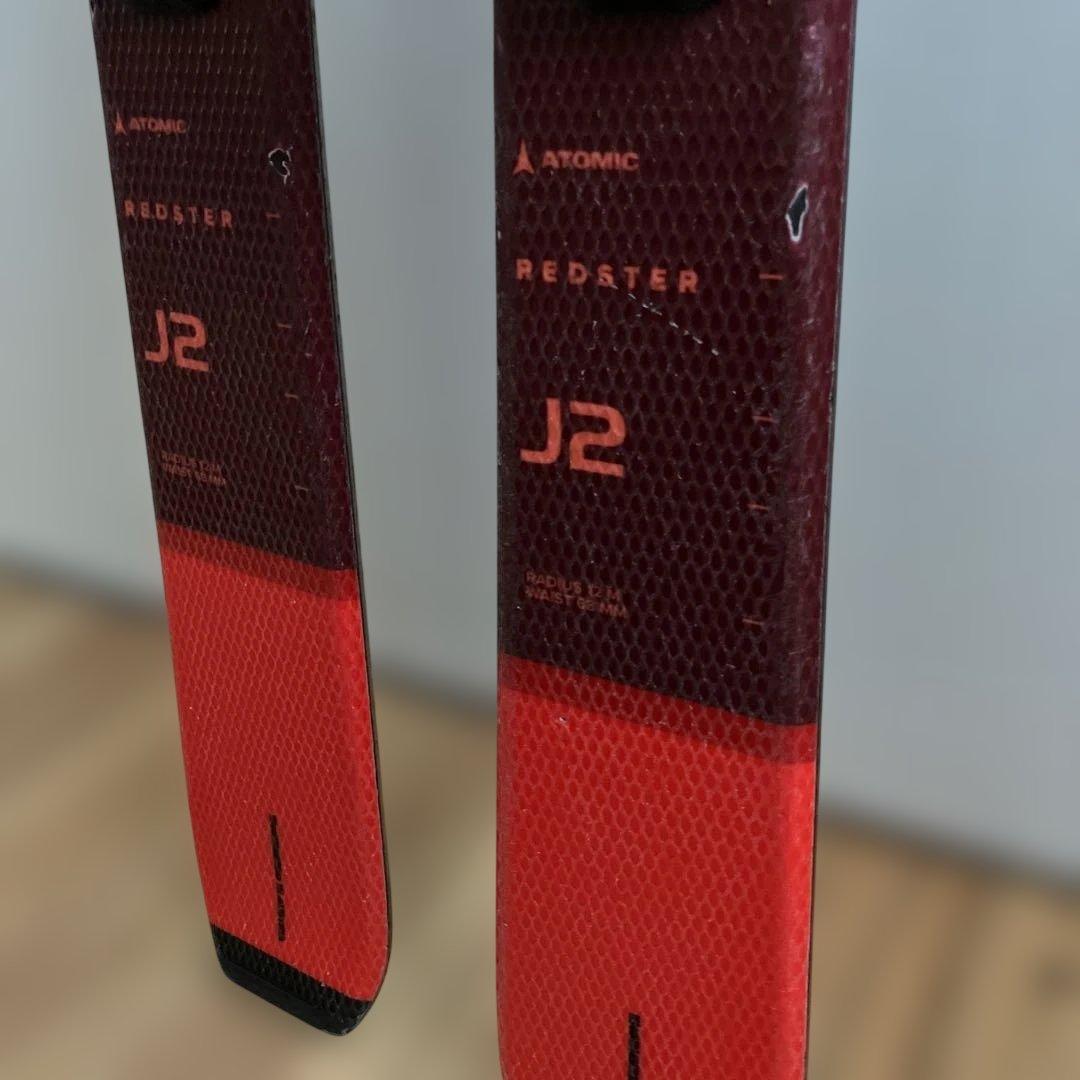 ATOMIC スキー赤140cm ブーツ黒25cm 4点セット