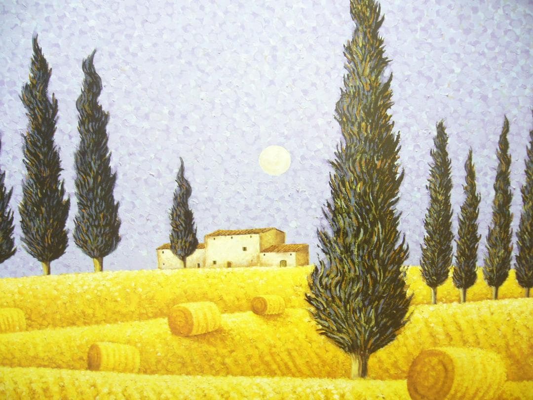 絵画 アートポスター ロウェル・ハーレロ サイプレス＆ヘイ