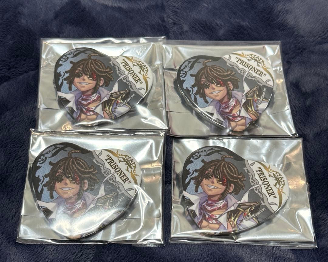 【4個セット】第五人格 囚人 ルカ・バルサー バトラーズカフェ ハート缶バッジ