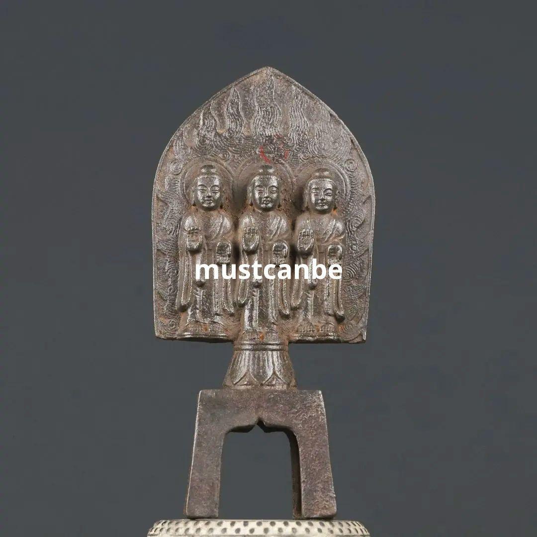 鉄器 鉄仏 北魏仏像 ベンチ仏 三世仏 開運 風水 招財 辟邪 工芸品 置物